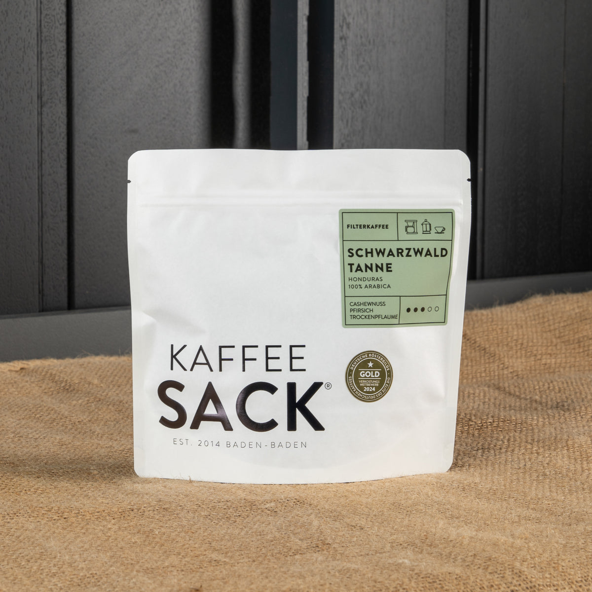 Schwarzwaldtanne (Honduras) - Kaffeesack. Die Rösterei