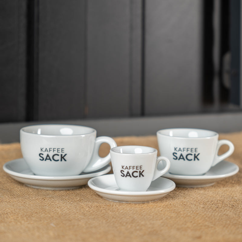 Katschupino Doppio Tasse + Untertasse - Kaffeesack. Die Rösterei